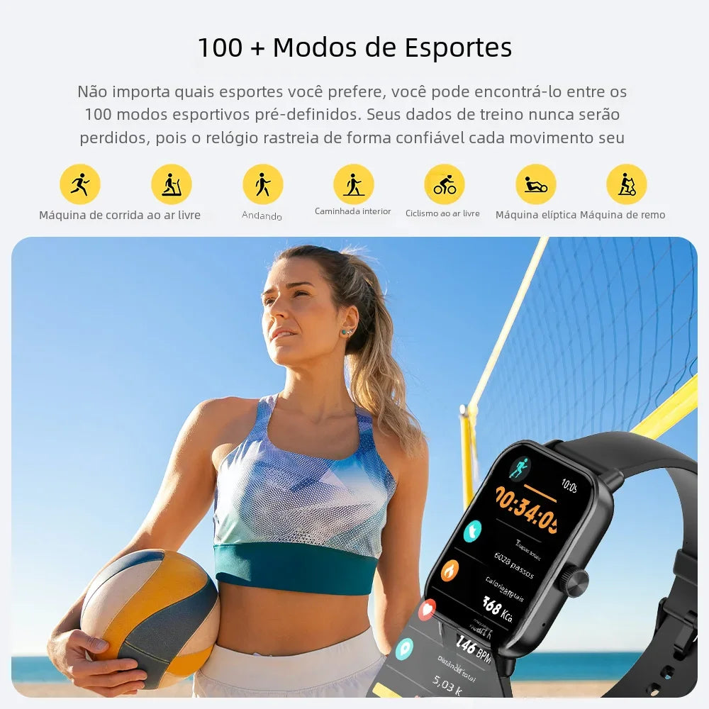 Smartwatch Relógio inteligente - Colmi P81 - Chamada de voz, monitor de saúde, bluetooth