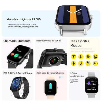 Smartwatch Relógio inteligente - Colmi P81 - Chamada de voz, monitor de saúde, bluetooth