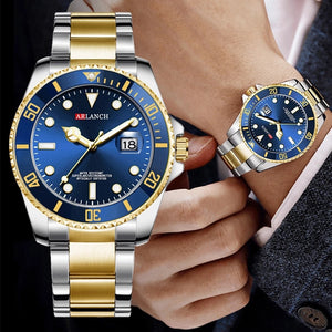 Luxury Men's Stainless Steel Waterproof Watch 