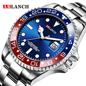 Luxury Men's Stainless Steel Waterproof Watch 