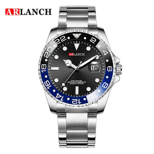 Luxury Men's Stainless Steel Waterproof Watch 